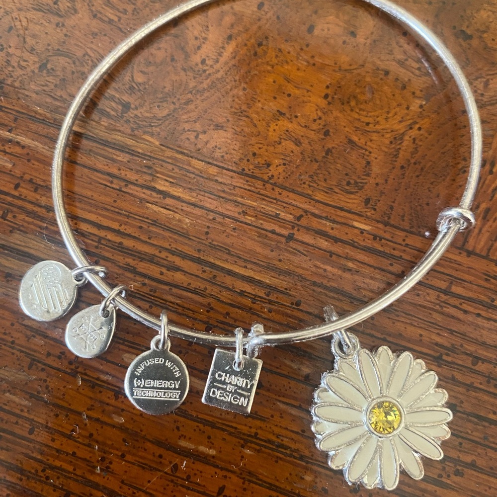 Alex and Ani Silver Daisy Charm Bracelet 2017